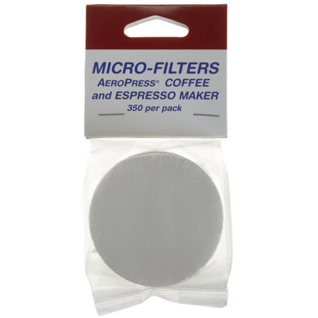 Aeropress micro-filters in packaging with visible text.