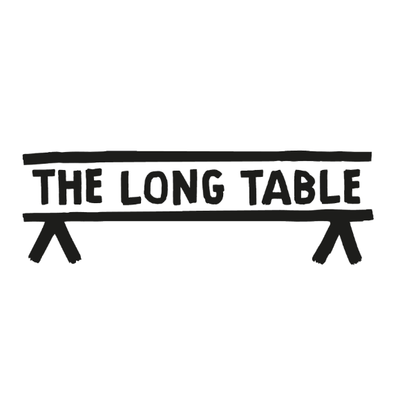 Logo of 'The Long Table' with a minimalist design on a white background