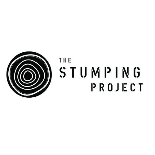 Logo of 'The Stumping Project' with concentric circles design on a white background